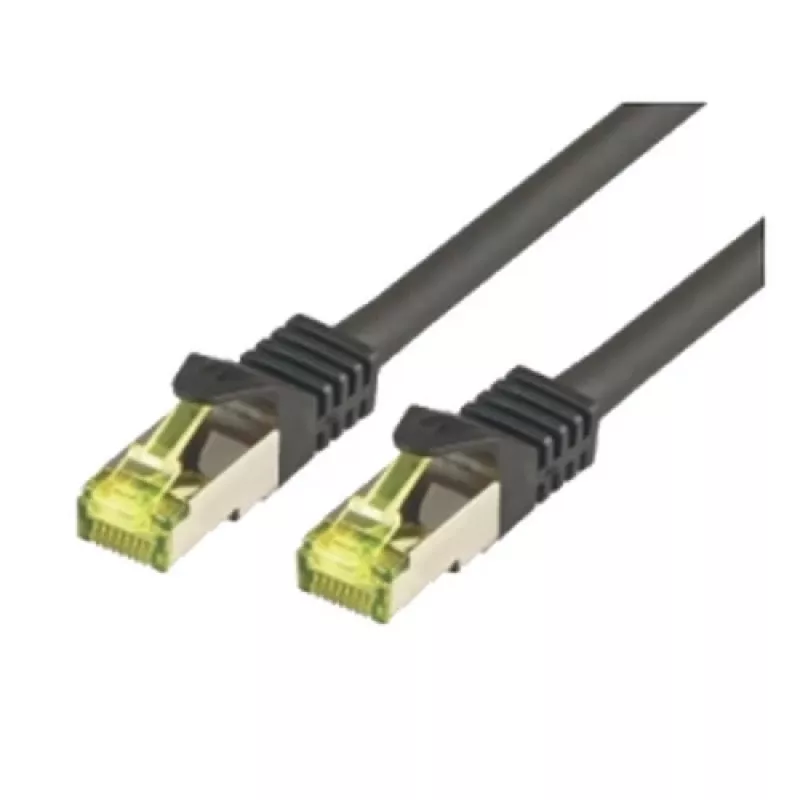 M-CAB CAT7 S/FTP RJ45 LSZH 0,25m Negro 10Gbit Raw cable de parcheo