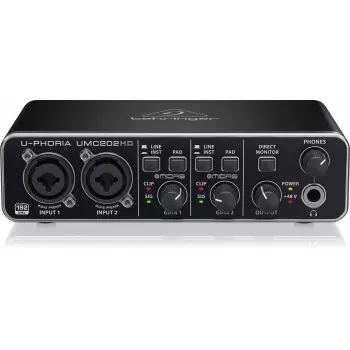 Behringer UMC202HD interfaz de audio USB con previos MIDAS