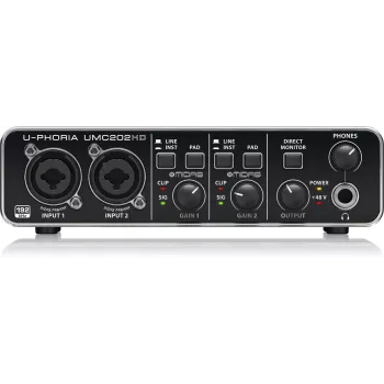 Behringer UMC202HD interfaz de audio USB con previos MIDAS