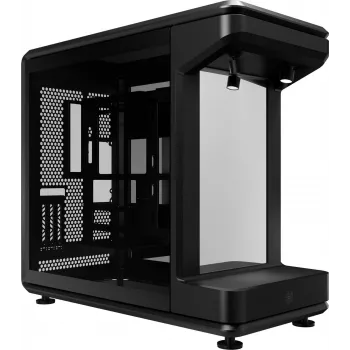 Cooler Master MasterFrame 360 Stage Mirror ATX Mid-Tower Open-Air Frame, negro, cristal templado x2