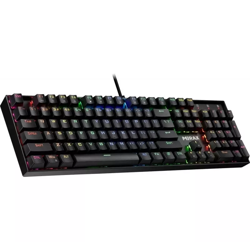 Defender Mirax GK-352 teclado gaming mecánico, switches Outemu Blue, iluminación RGB, con cable USB, Negro