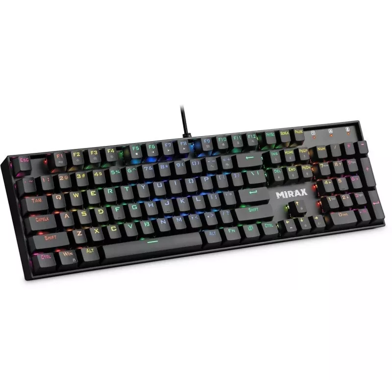 Defender Mirax GK-352 teclado gaming mecánico, switches Outemu Blue, iluminación RGB, con cable USB, Negro