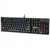 Defender Mirax GK-352 teclado gaming mecánico, switches Outemu Blue, iluminación RGB, con cable USB, Negro