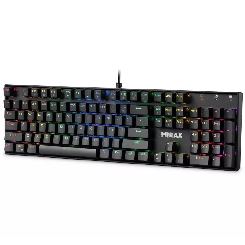 Defender Mirax GK-352 teclado gaming mecánico, switches Outemu Blue, iluminación RGB, con cable USB, Negro