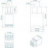 Teltonika Networks conector de alimentación 2x3-Pin - regleta de terminales, 6-Pin, 10A, 300V, Green