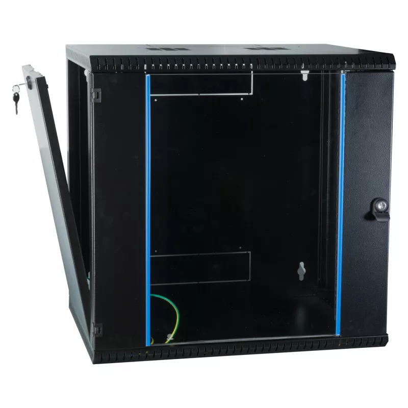 EFB Elektronik EFB armario mural de 19 pulgadas 12U, fijo, de una pieza, RAL 9005, profundidad 450 mm