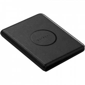 Funda para pasaporte Satechi de piel vegana con Find My (Negro)