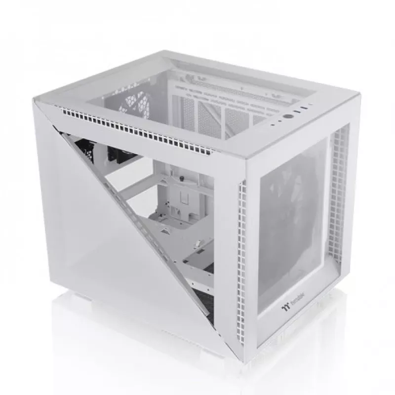 Caja micro Thermaltake Divider 200 TG Snow, blanca, cristal templado