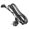 Cable de alimentación Maclean MCTV-854 con conector hembra, 3 polos, negro, 1,5 m