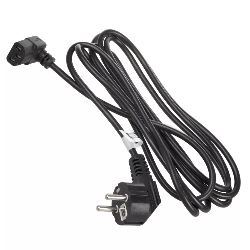 Cable de alimentación Maclean MCTV-854 con conector hembra, 3 polos, negro, 1,5 m