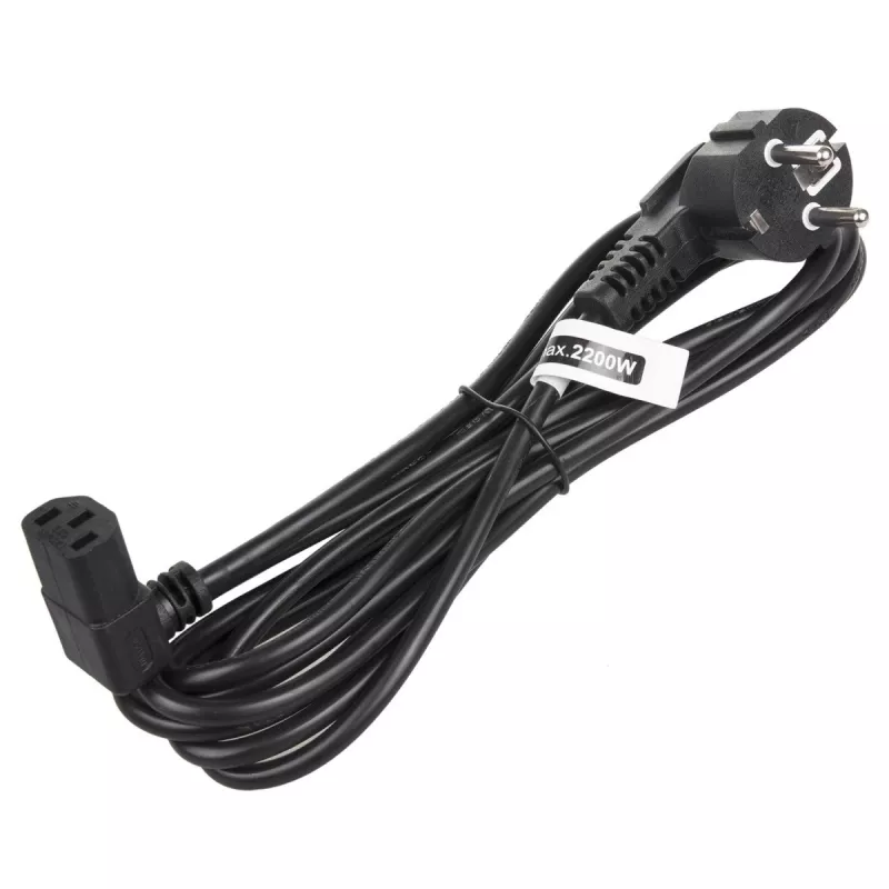 Cable de alimentación Maclean MCTV-854 con conector hembra, 3 polos, negro, 1,5 m