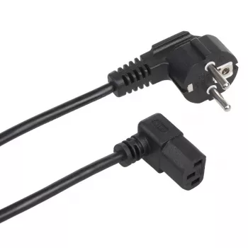 Cable de alimentación Maclean MCTV-854 con conector hembra, 3 polos, negro, 1,5 m