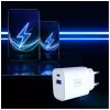 Cargador de pared 3MK FlowPower 30W USB-A USB-C PD 3.0 QC 4+ Blanco