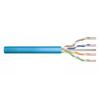 Cable de instalación DIGITUS CAT 6A U/UTP Dca AWG 23/1 LSOH 100m Azul rollo