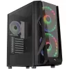 Torre Midi Aerocool NightHawk Duo, cristal templado - Negra