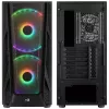Torre Midi Aerocool NightHawk Duo, cristal templado - Negra