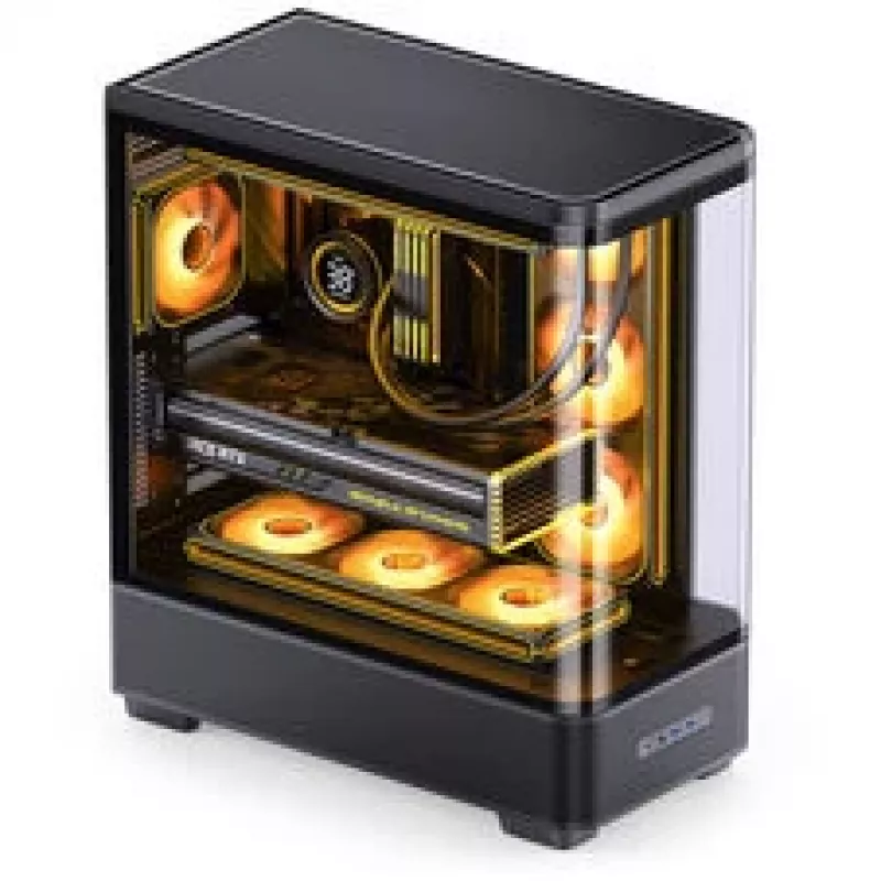 Torre Midi Jonsbo TK-5, ATX, cristal templado - Negra