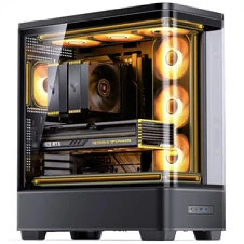 Torre Midi Jonsbo TK-5, ATX, cristal templado - Negra
