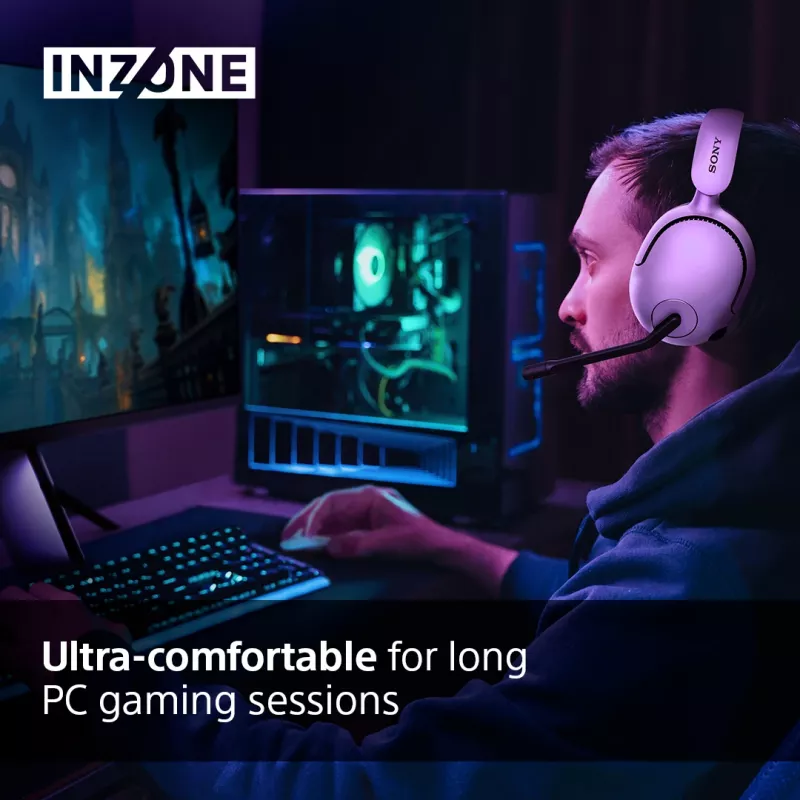 Sony INZONE H5 Auriculares gaming inalámbricos over-ear con micrófono blancos