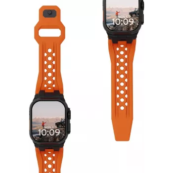 URBAN ARMOR GEAR UAG Monarch correa para Apple Watch Ultra/44/45/46mm - naranja / titanio negro