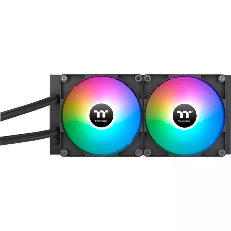 Thermaltake TH280 V2 ARGB Refrigeración líquida todo en uno para CPU, radiador de 280mm, 2 ventiladores PWM de 140mm, placa fría de cobre, iluminación RGB direccionable