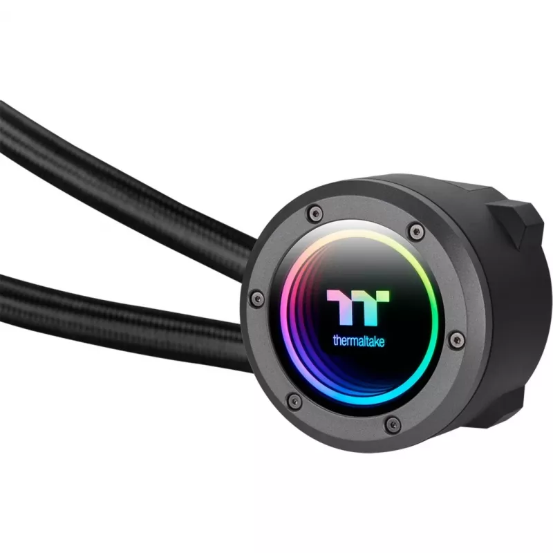 Thermaltake TH280 V2 ARGB Refrigeración líquida todo en uno para CPU, radiador de 280mm, 2 ventiladores PWM de 140mm, placa fría de cobre, iluminación RGB direccionable