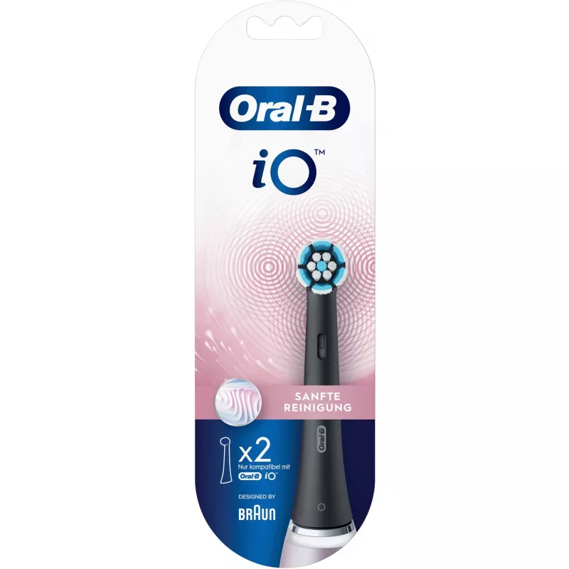 BRAUN Oral-B iO Gentle Care Cabezal de cepillo pack de 2 negro