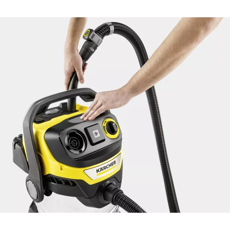 Kärcher WD 7 Control P S 30/6/35/T Aspirador en húmedo y seco, 1400 W, 30 L, acero inoxidable