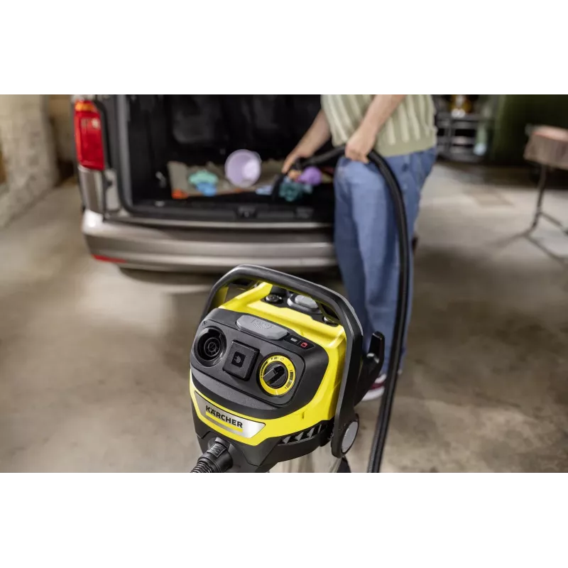 Kärcher WD 7 Control P S 30/6/35/T Aspirador en húmedo y seco, 1400 W, 30 L, acero inoxidable
