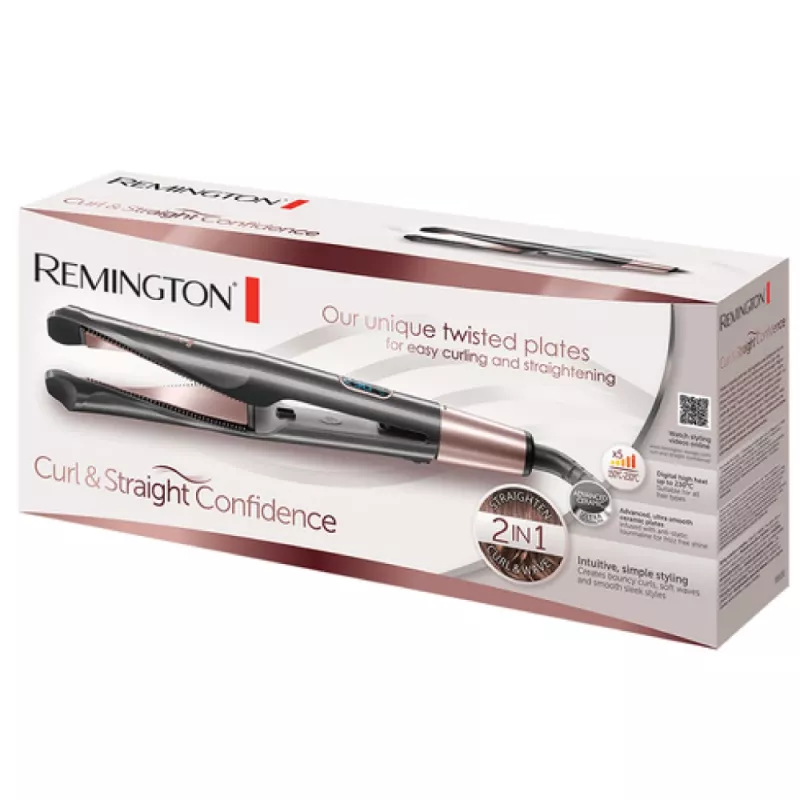 Remington S6606 Plancha de pelo negra/bronce