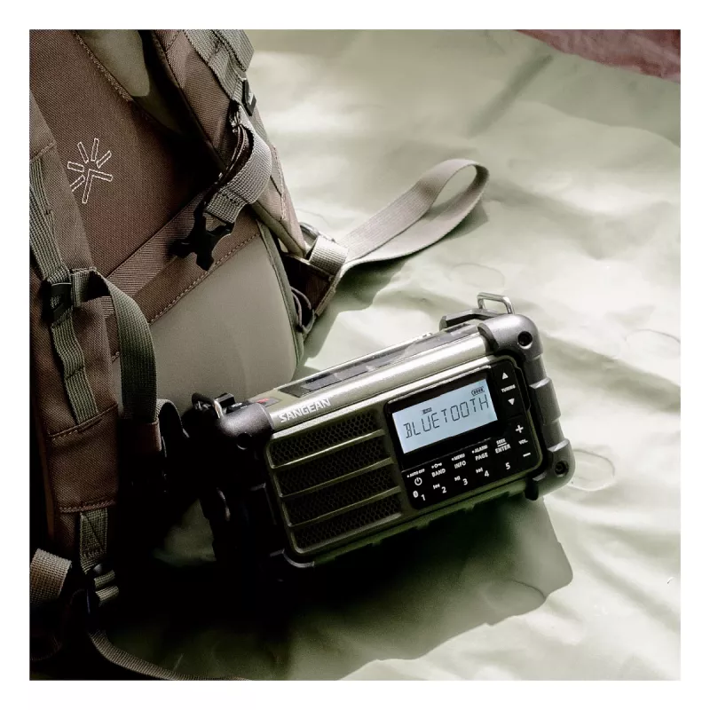 Sangean MMR-99 Radio de emergencia portátil AM/FM verde bosque