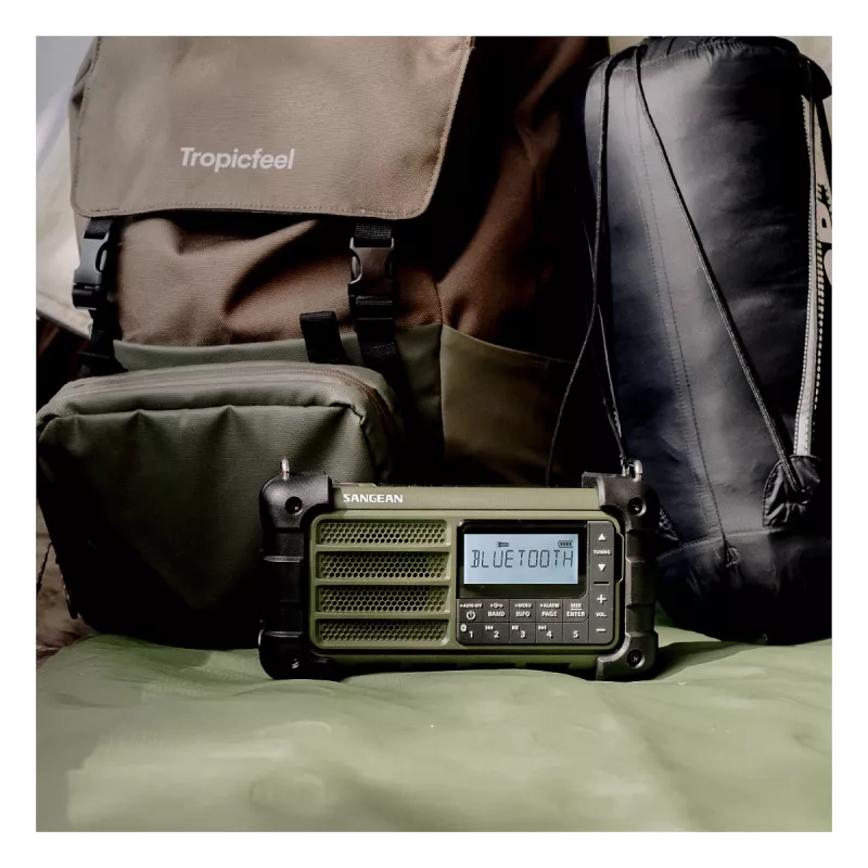 Sangean MMR-99 Radio de emergencia portátil AM/FM verde bosque