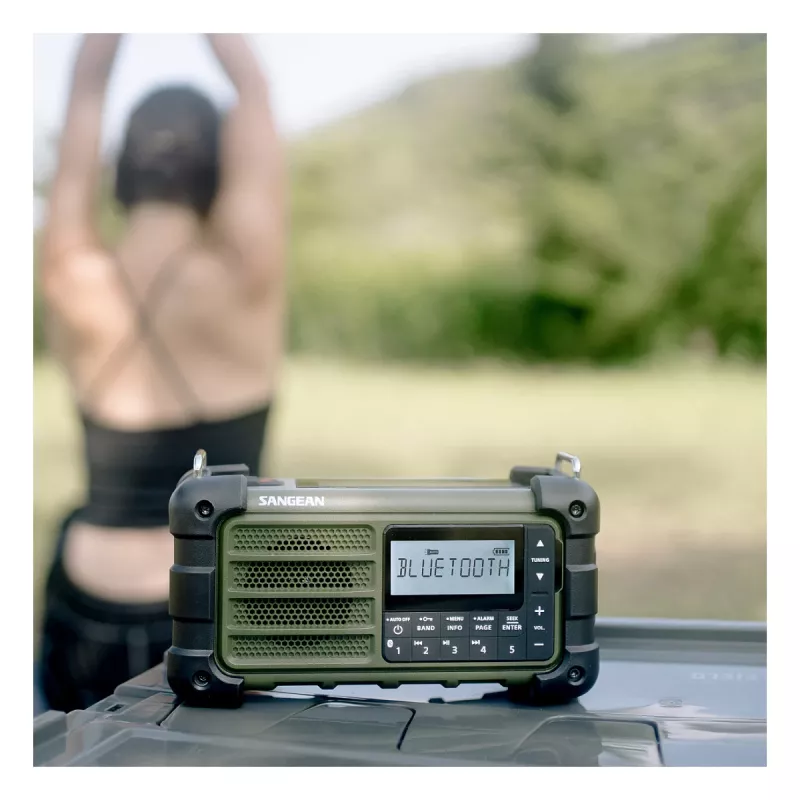 Sangean MMR-99 Radio de emergencia portátil AM/FM verde bosque