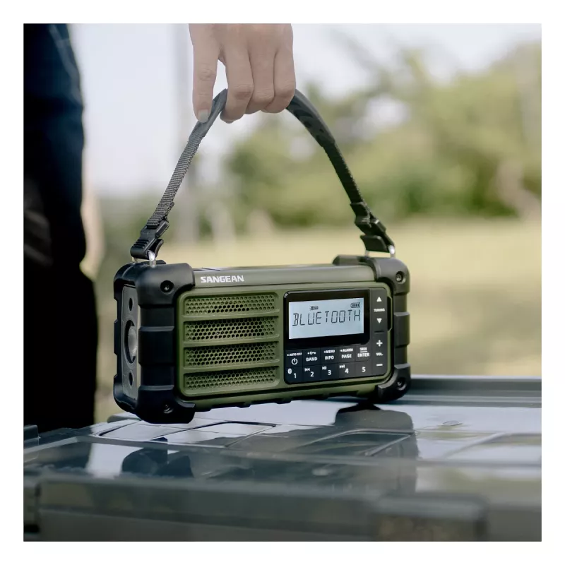 Sangean MMR-99 Radio de emergencia portátil AM/FM verde bosque