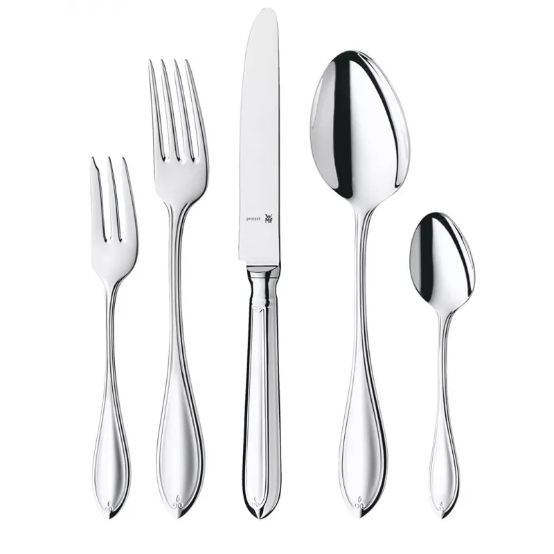 WMF Premiere Juego de cubiertos de 30 piezas, acero inoxidable Cromargan Protect