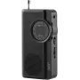 JVC RA-E311B Radio portátil AM/FM con antena telescópica y asa de transporte, negra