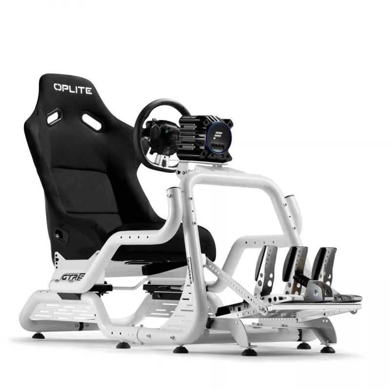 OPLITE Cockpit GTR S8 Infinity Force White simulador de carreras cockpit