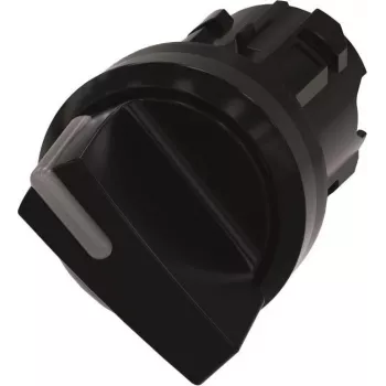 Siemens 3SU1002-2BF10-0AA0 selector, 22 mm, redondo, plástico, negro, 2 posiciones, con enclavamiento, iluminable, IP66/IP67/IP69/IP69K