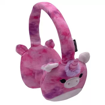 LAZERBUILT Squishmallows Lola the Unicorn Auriculares Bluetooth inalámbricos para niños - Purple/Pink