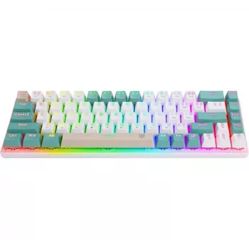 Defender VEXX GK-084 Teclado gaming mecánico, formato 75%, interruptores Outemu Red, Blanco