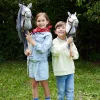 TOOTINY HOPPIHORSE caballito de peluche con palo A4, gris