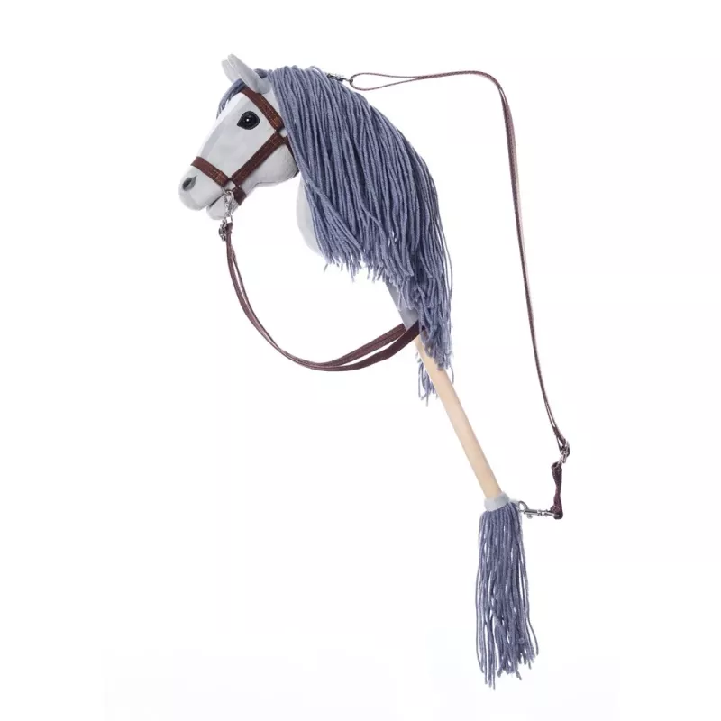 TOOTINY HOPPIHORSE caballito de peluche con palo A4, gris