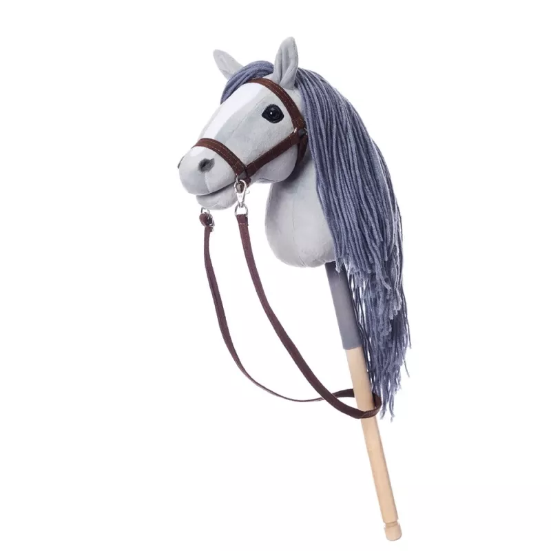 TOOTINY HOPPIHORSE caballito de peluche con palo A4, gris