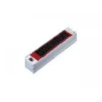 Rittal Unidad de distribución de energía - 6 tomas IEC C13, montaje en rack 1U, 10A, 230V, cable 2m, Negro