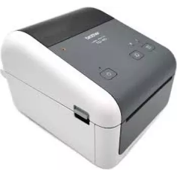 Brother TD-4215D Impresora de etiquetas térmica directa, 203 dpi, 4 pulgadas, USB/Serial, Negro/Gris