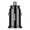 Baseus Cargador de coche Circular 2xUSB QC3.0 5A 30W (Negro)