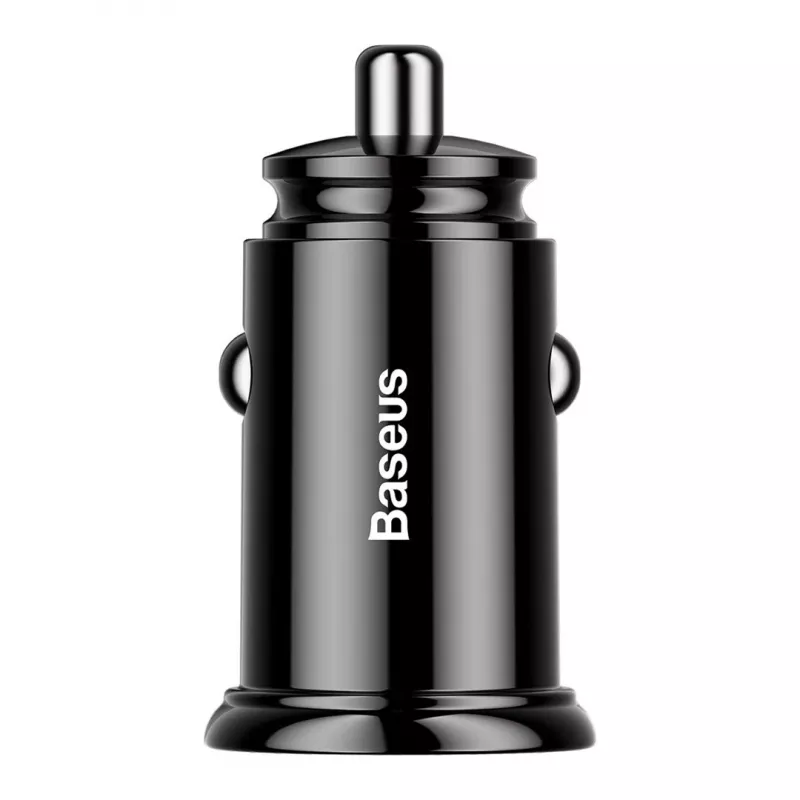 Baseus Cargador de coche Circular 2xUSB QC3.0 5A 30W (Negro)