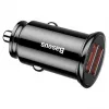 Baseus Cargador de coche Circular 2xUSB QC3.0 5A 30W (Negro)