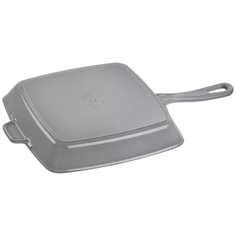 ZWILLING Staub Sartén cuadrada de hierro fundido para parrilla 26 cm Grafito