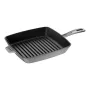 ZWILLING Staub Sartén cuadrada de hierro fundido para parrilla 26 cm Grafito